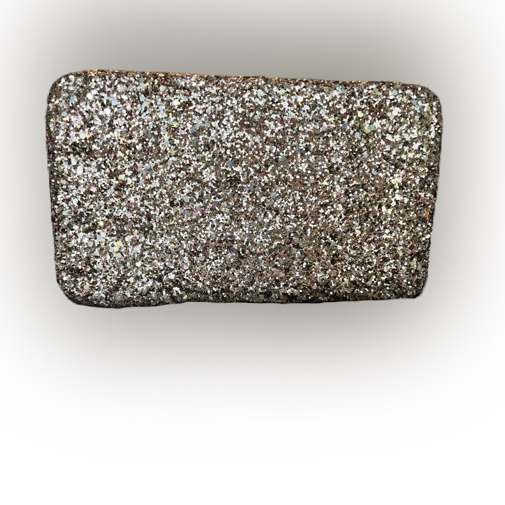 Merona Gold Glitter Square Clutch